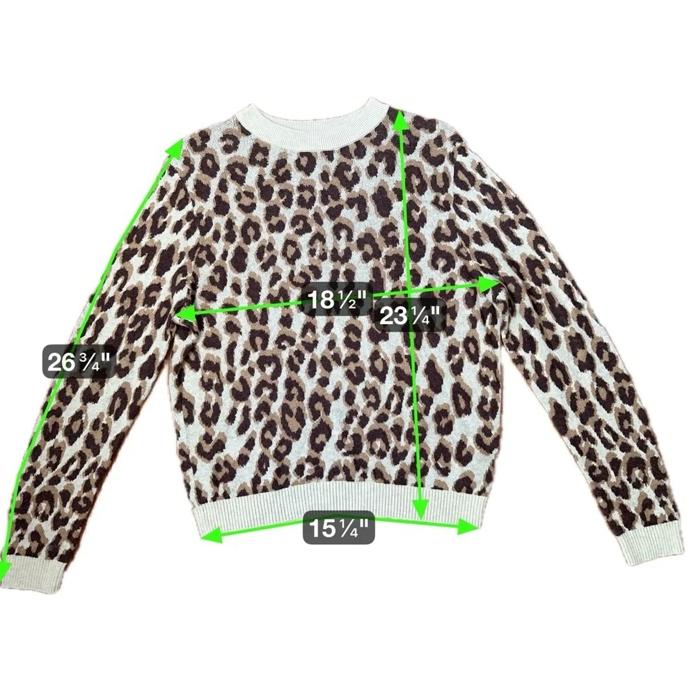 A New Day Leopard Print Crewneck Sweater Small – Baddie / Mob Wife Chic